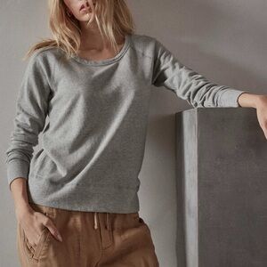 James Perse Gray vintage French Terry sweatshirt